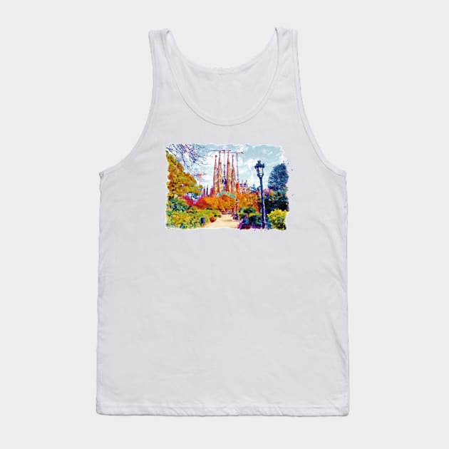 La Sagrada Familia - Park View Tank Top by Marian Voicu